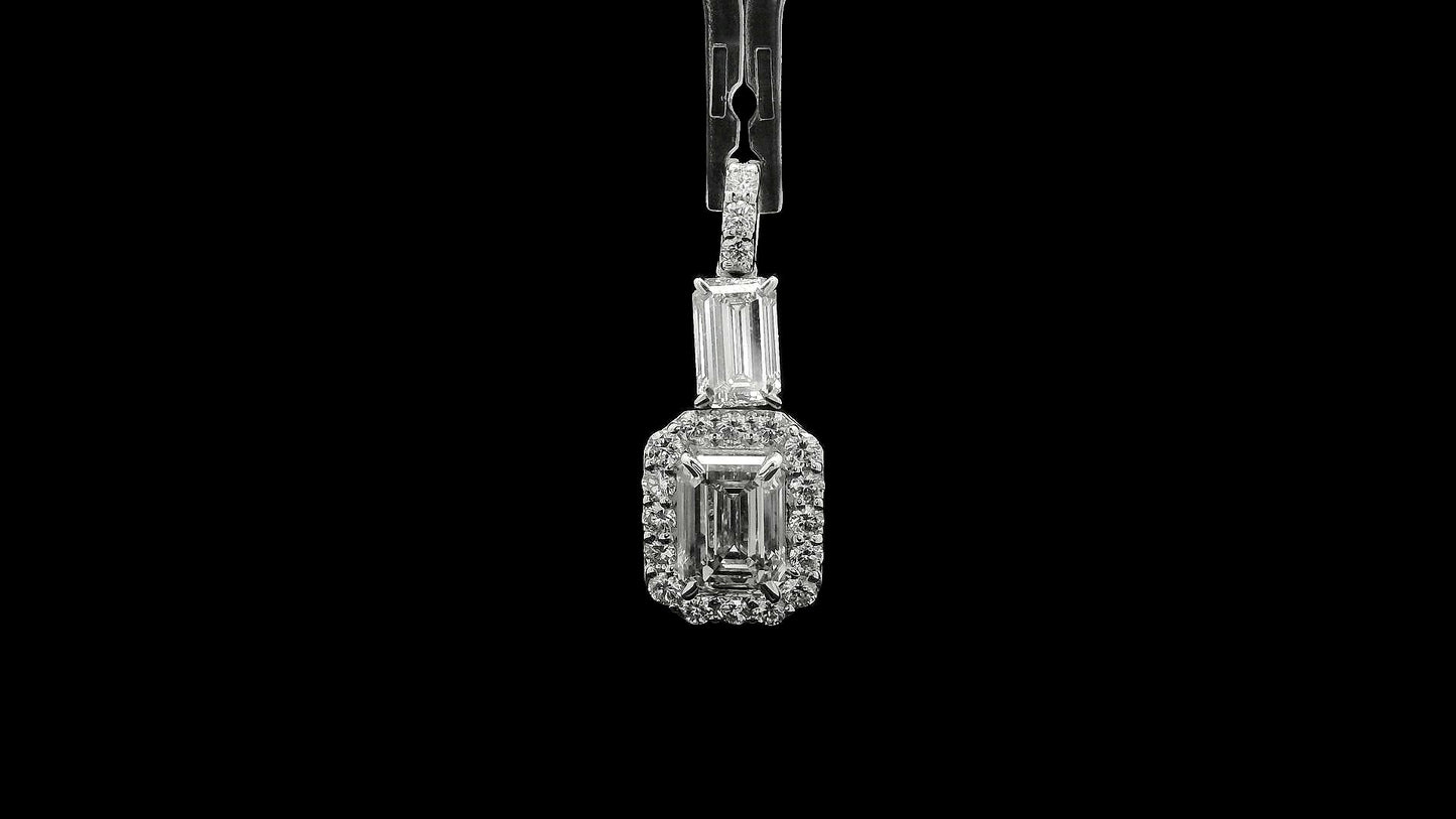 3.61 Carats Lab Grown Diamond 14K Gold Pendant