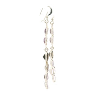 7.18 Ct Smoky Quartz, Amethyst 925 Sterling Silver Earrings