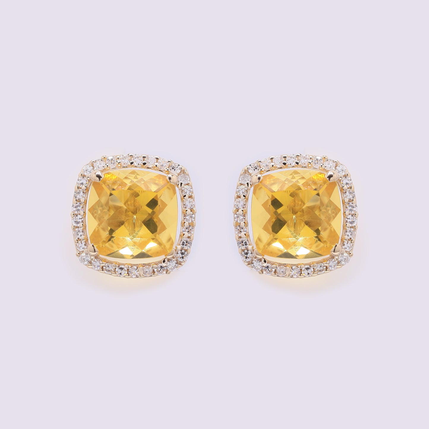 2.25 Ct Cushion Mixed Cut Natural Fire Opal 14K Gold Earrings