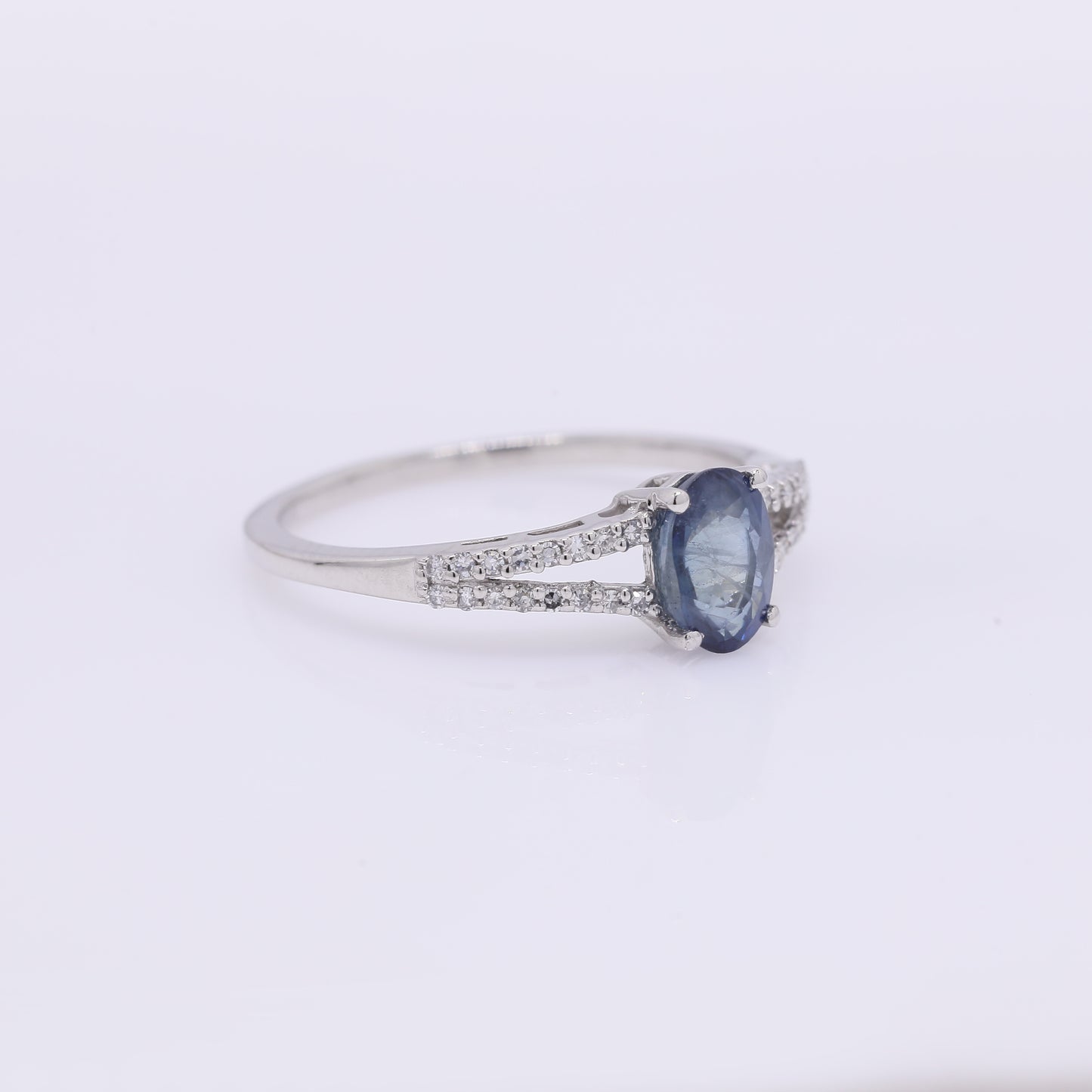 1.13 Ct Oval Mixed Cut Natural Sapphire 950 Platinum Ring