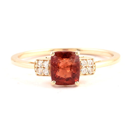1.14 Ct Square Spinel 14K Gold Ring