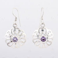 3.01 Ct Amethyst 925 Sterling Silver Earrings