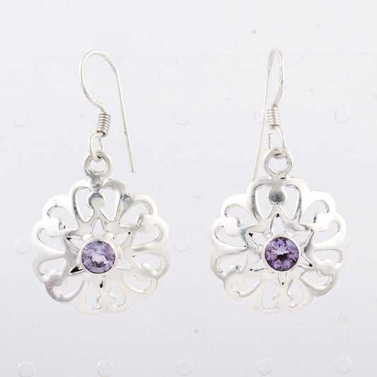 3.01 Ct Amethyst 925 Sterling Silver Earrings