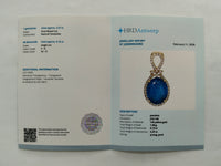 3.52 Ct Oval Mixed Cut Natural Tanzanite 14K Gold Pendant