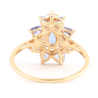 1.37 Ct Pear Tanzanite 14K Gold Ring