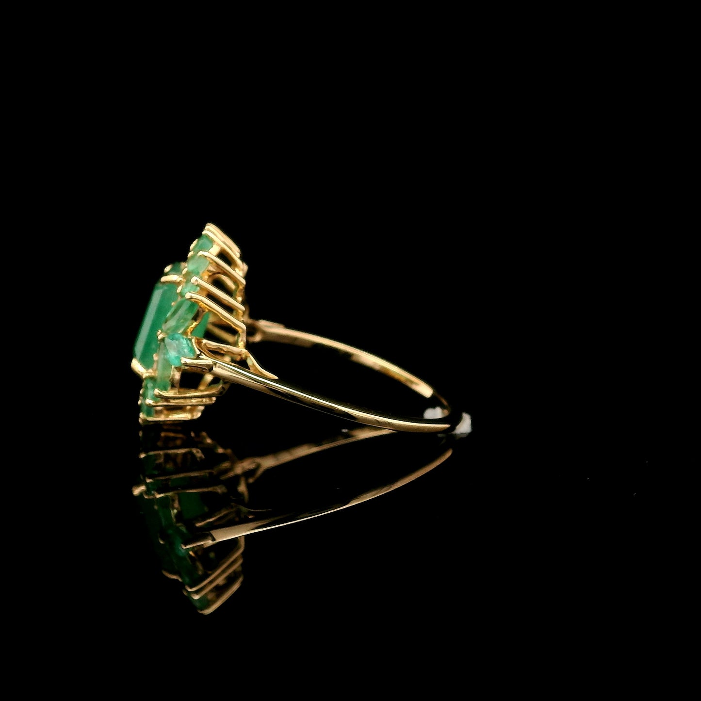 2.53 Ct Octagon Emerald 14K Gold Ring