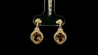 2.34 Ct Oval Tourmaline 9K Gold Earrings