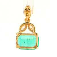 1.54 Ct Octagon Emerald 14K Gold Pendant