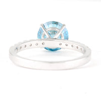 2.31 Carats Blue Lab Grown Diamond 14K Gold Ring