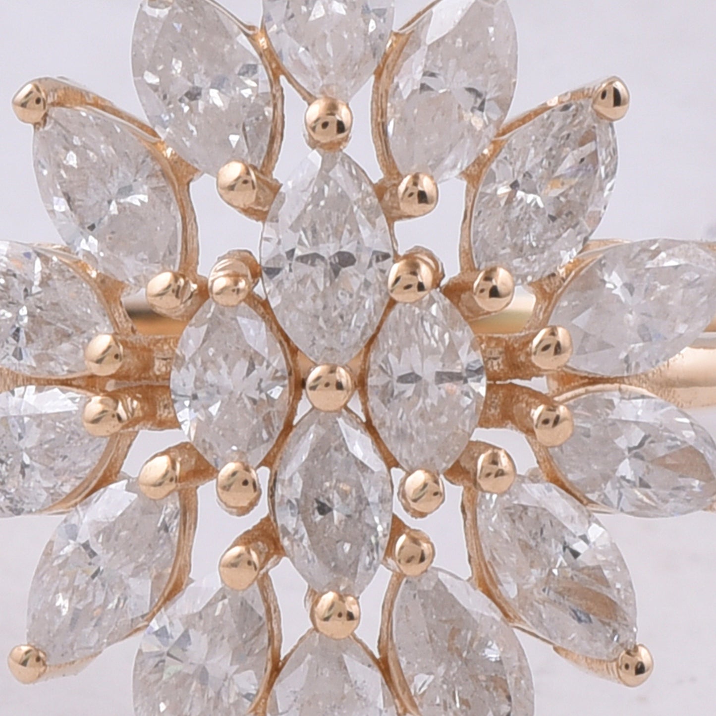 1.02 Ct Marquise Natural Diamond 14K Gold Ring