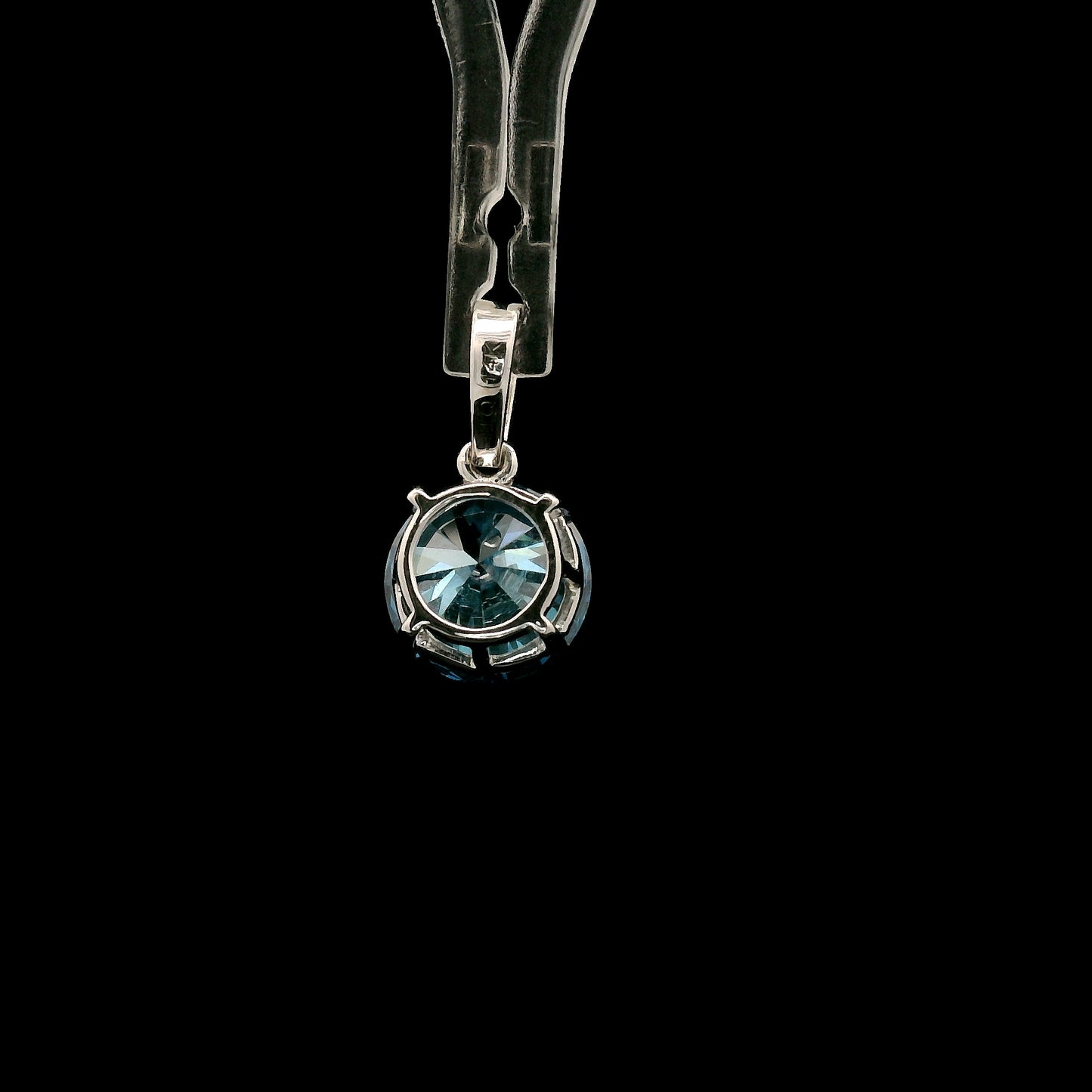 1.97 Carats Blue Lab Grown Diamond 14K Gold Pendant