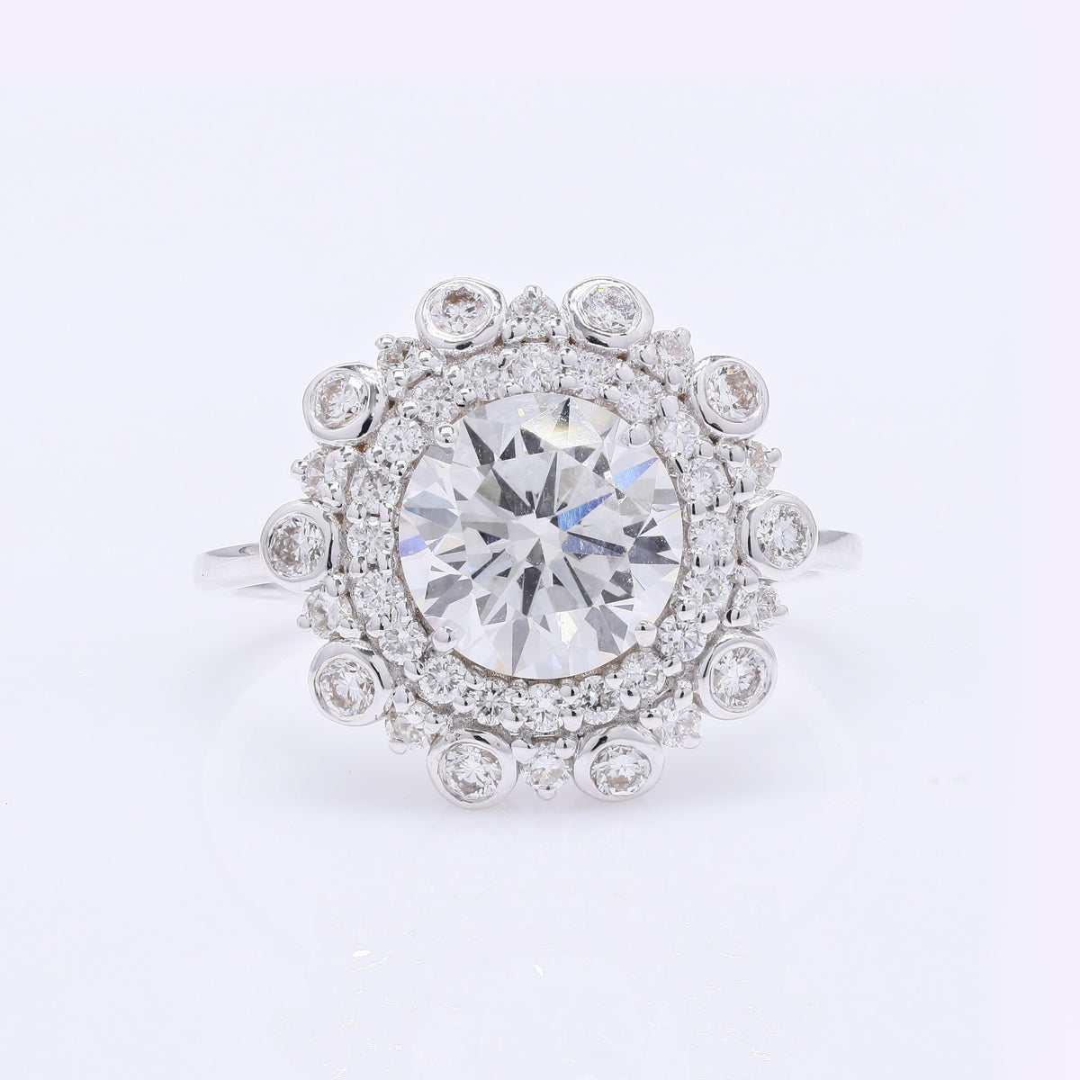 2.77 Carats Lab Grown Diamond 14K Gold Ring