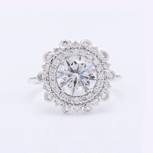 2.77 Carats Lab Grown Diamond 14K Gold Ring