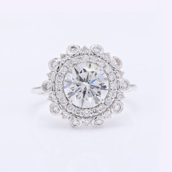 2.77 Carats Lab Grown Diamond 14K Gold Ring