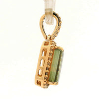 1.06 Ct Baggut Tourmaline 14K Gold Pendant