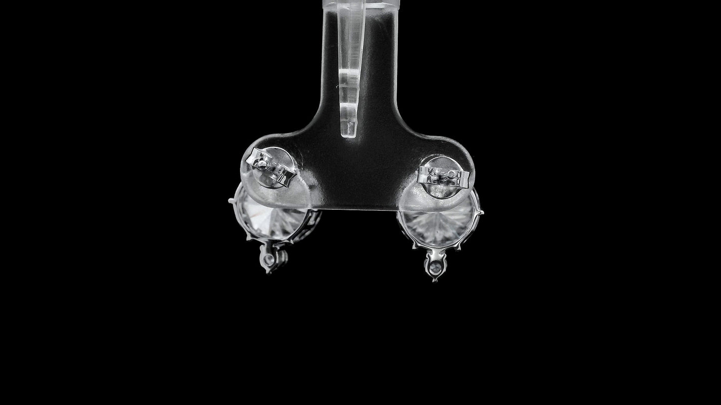 6.51 Ct Round Lab Grown Diamond 14K Gold Earrings