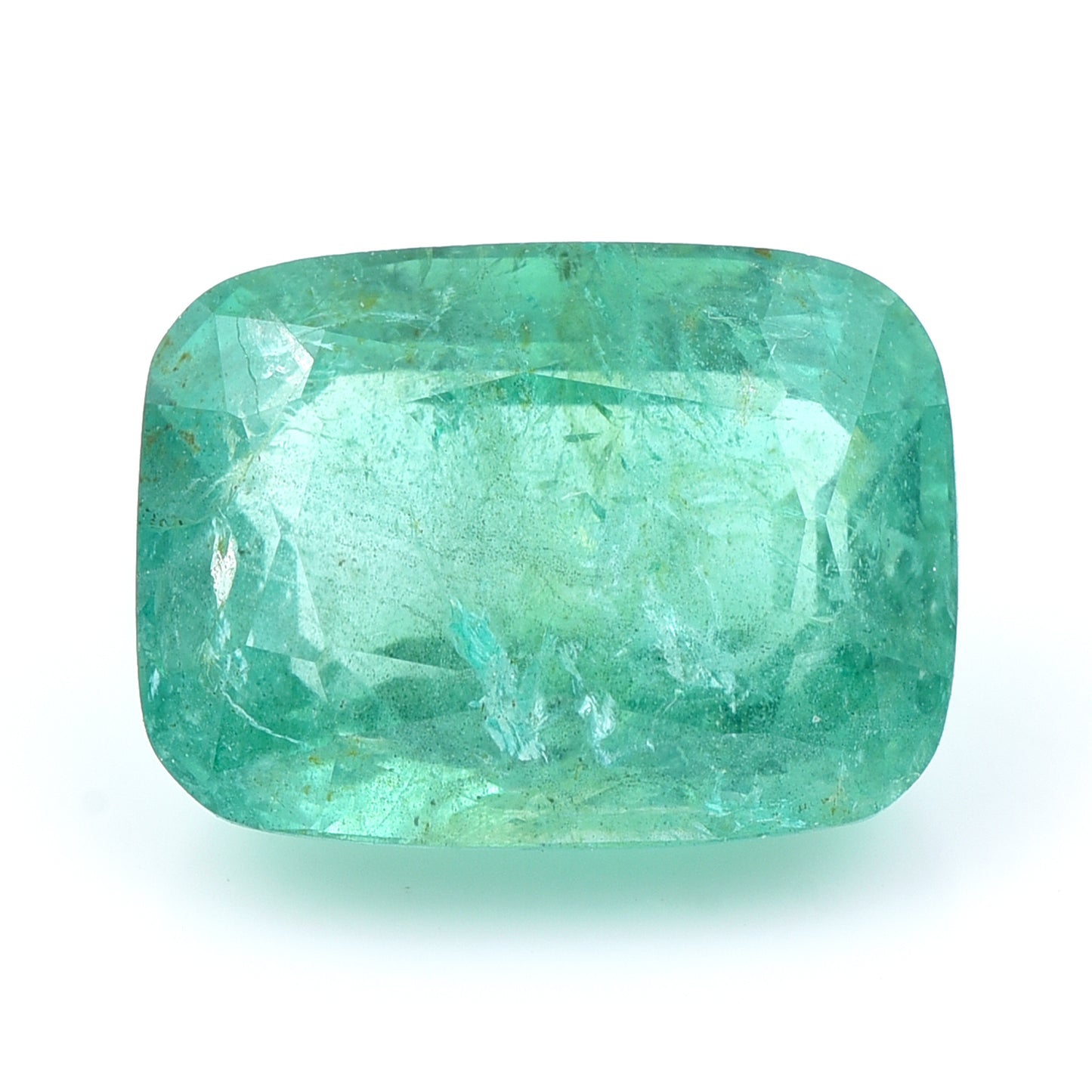 8.99 Natural Beryl Emerald Rectangular Cushion Mixed Cut Gemstone