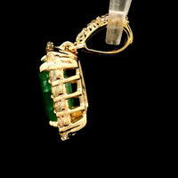 1.16 Ct Octagon Emerald 14K Gold Pendant