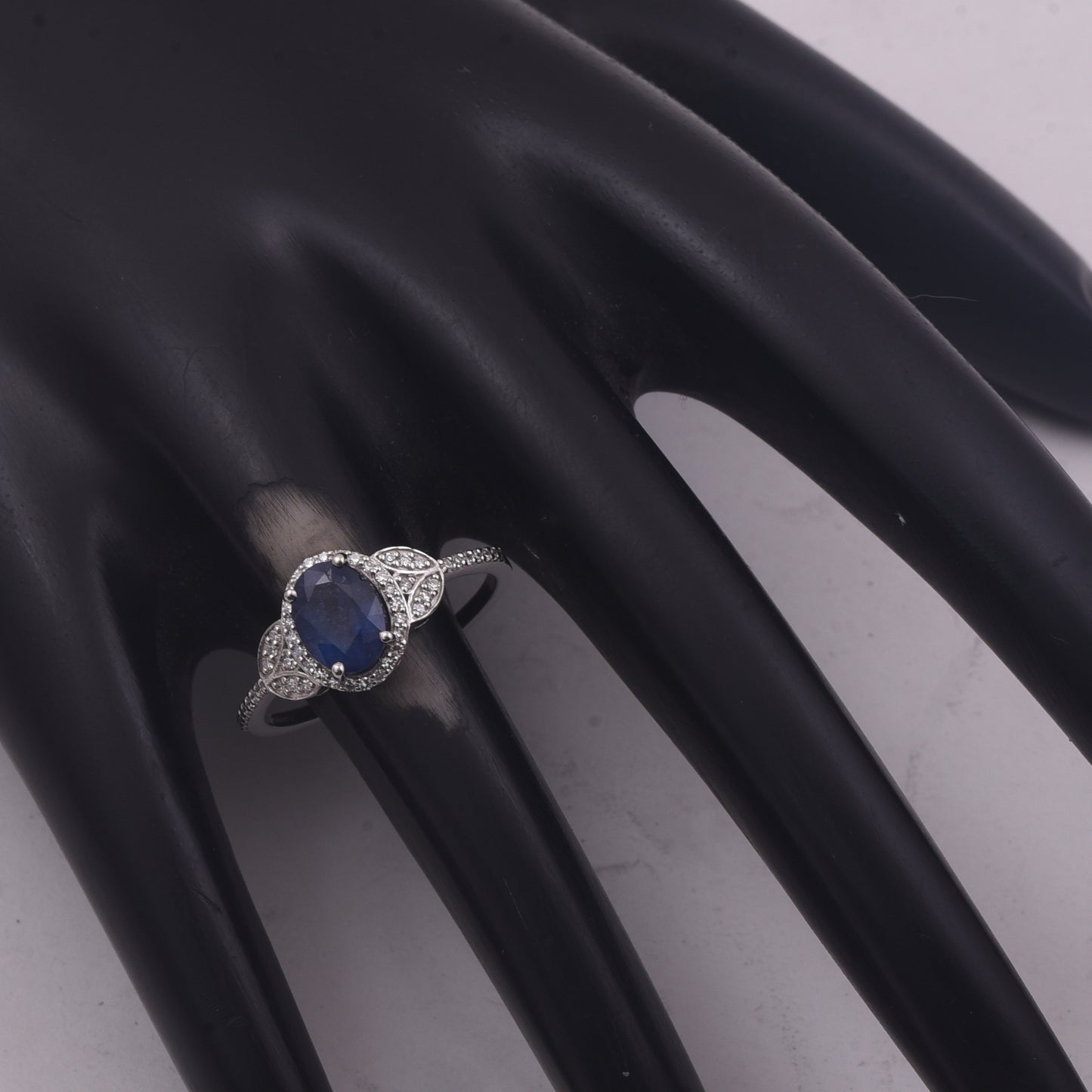 1.59 Ct Oval Mixed Cut Natural Sapphire 950 Platinum Ring