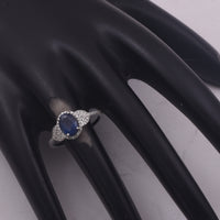 1.59 Ct Oval Mixed Cut Natural Sapphire 950 Platinum Ring