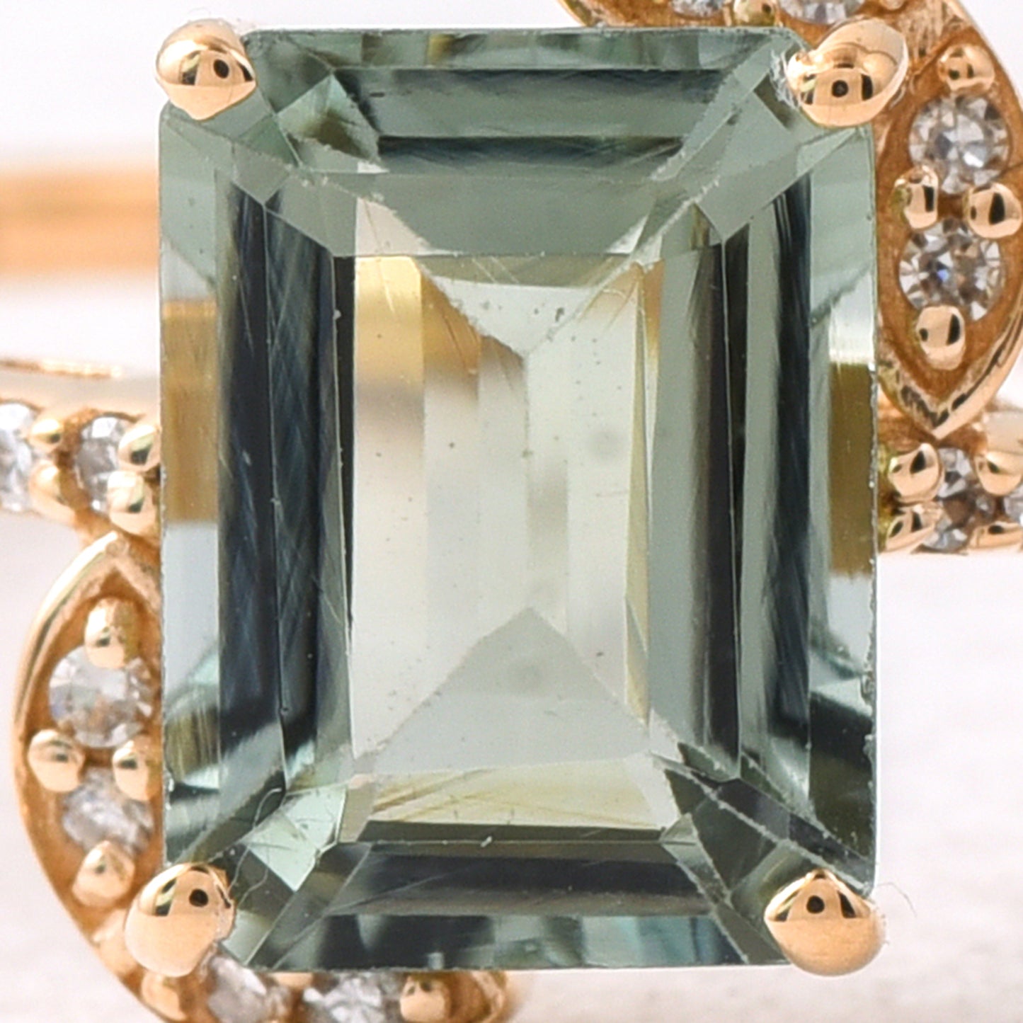 1.58 Ct Octagon Step Cut Natural Tourmaline 14K Gold Ring