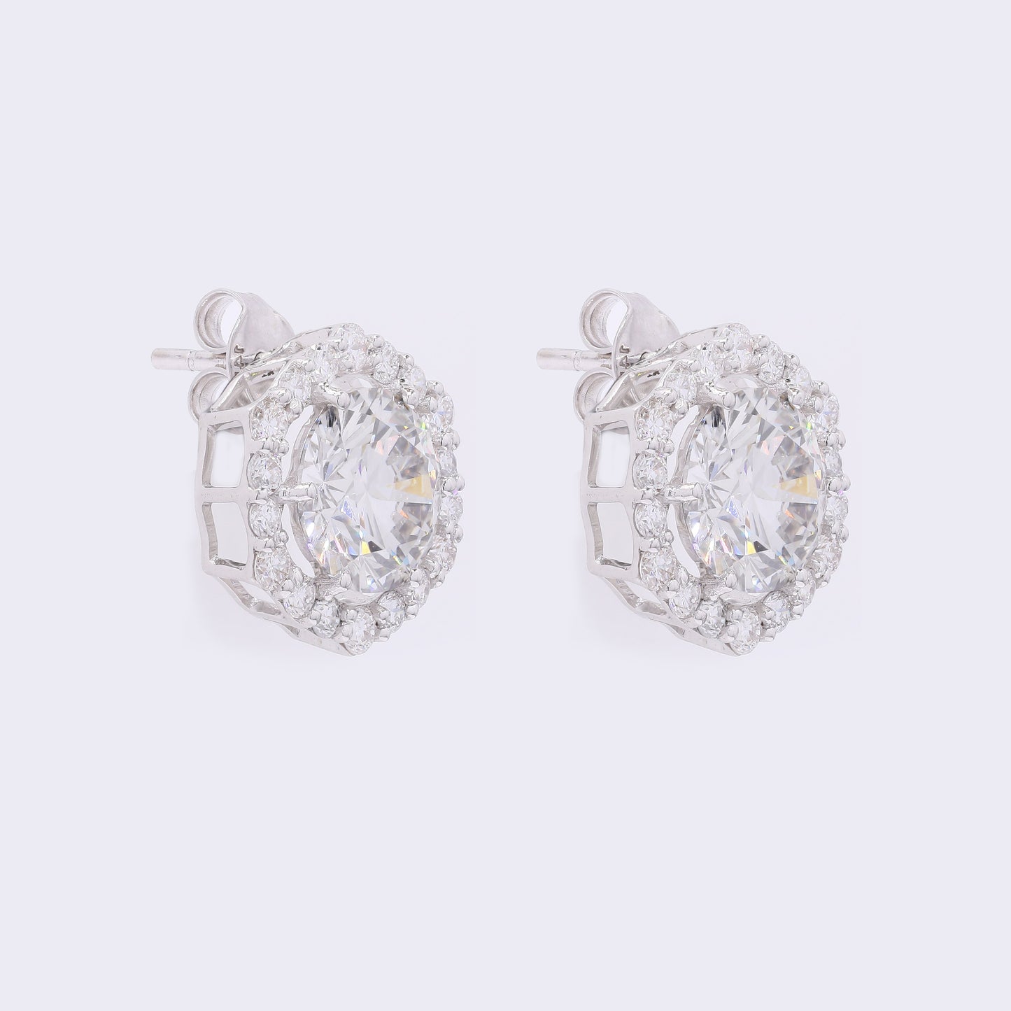 4.32 Carats Lab Grown Diamond 14K Gold Earrings