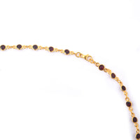 12.06 Ct Round Garnet 925 Sterling Silver Necklace