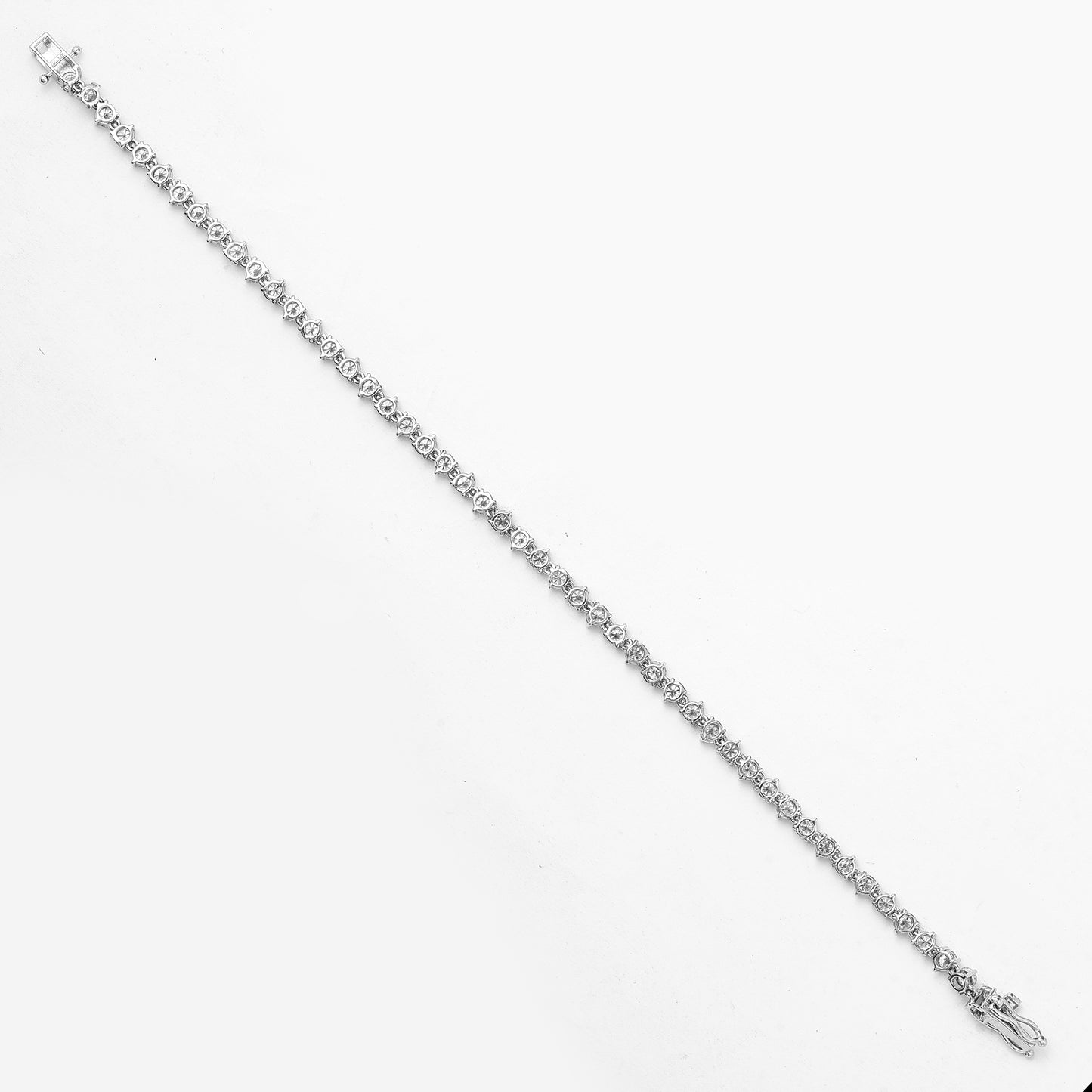 3.68 Ct Round Lab Grown Diamond 14K Gold Bracelet