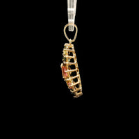 1.53 Ct Square Tourmaline 14K Gold Pendant
