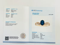 1.43 Ct Oval Natural Sapphire 14K Gold Ring