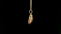 1.29 Ct Square Tourmaline 14K Gold Pendant
