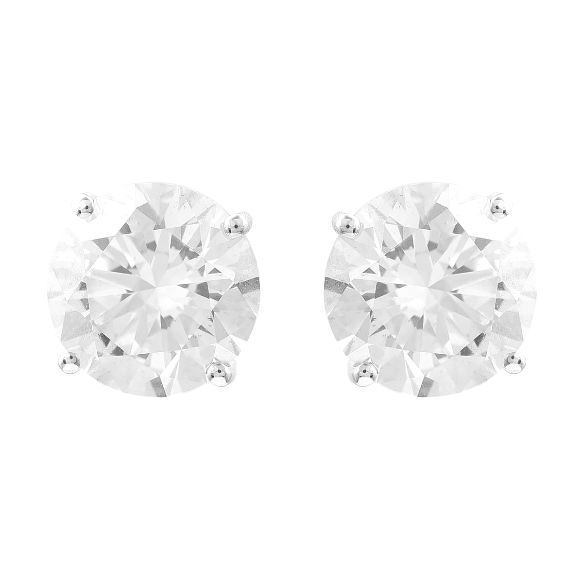 3.11 Carats Lab Grown Diamond 14K Gold Earrings