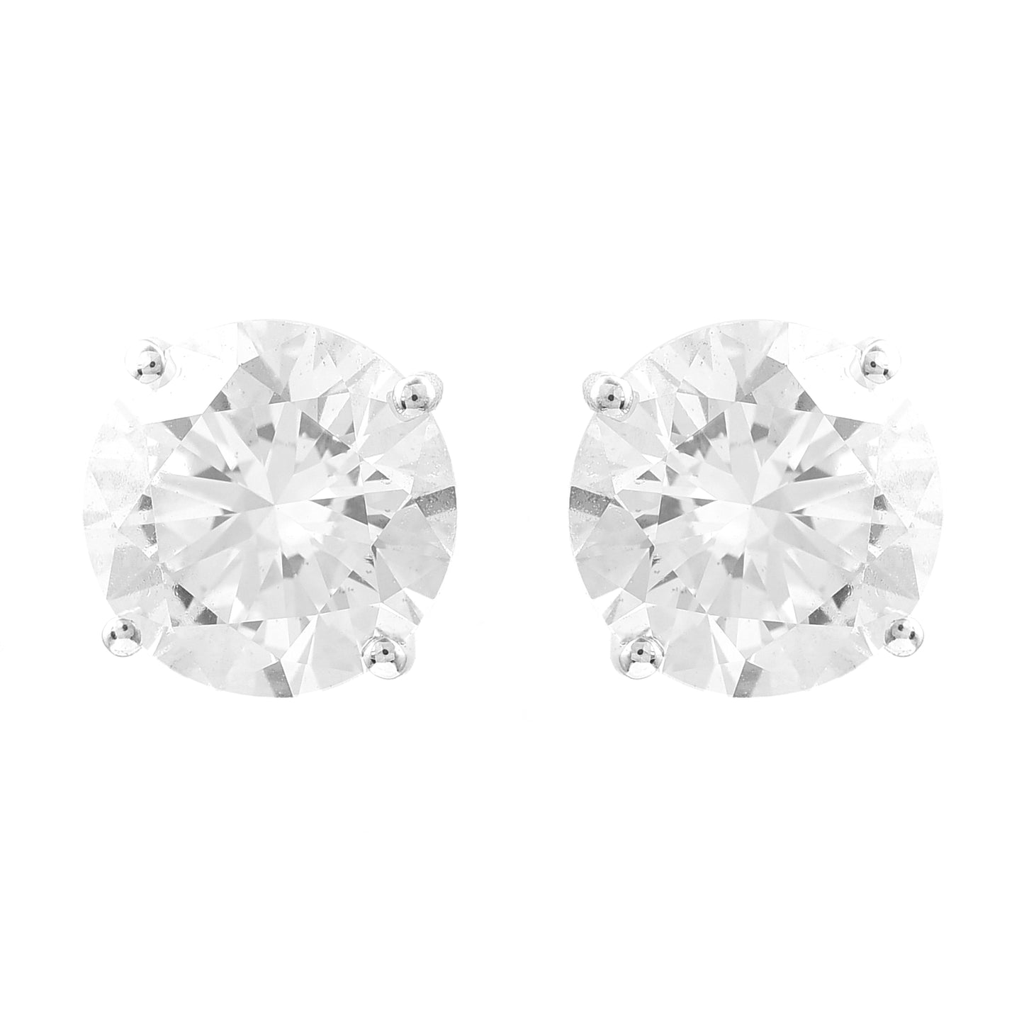 3.11 Carats Lab Grown Diamond 14K Gold Earrings