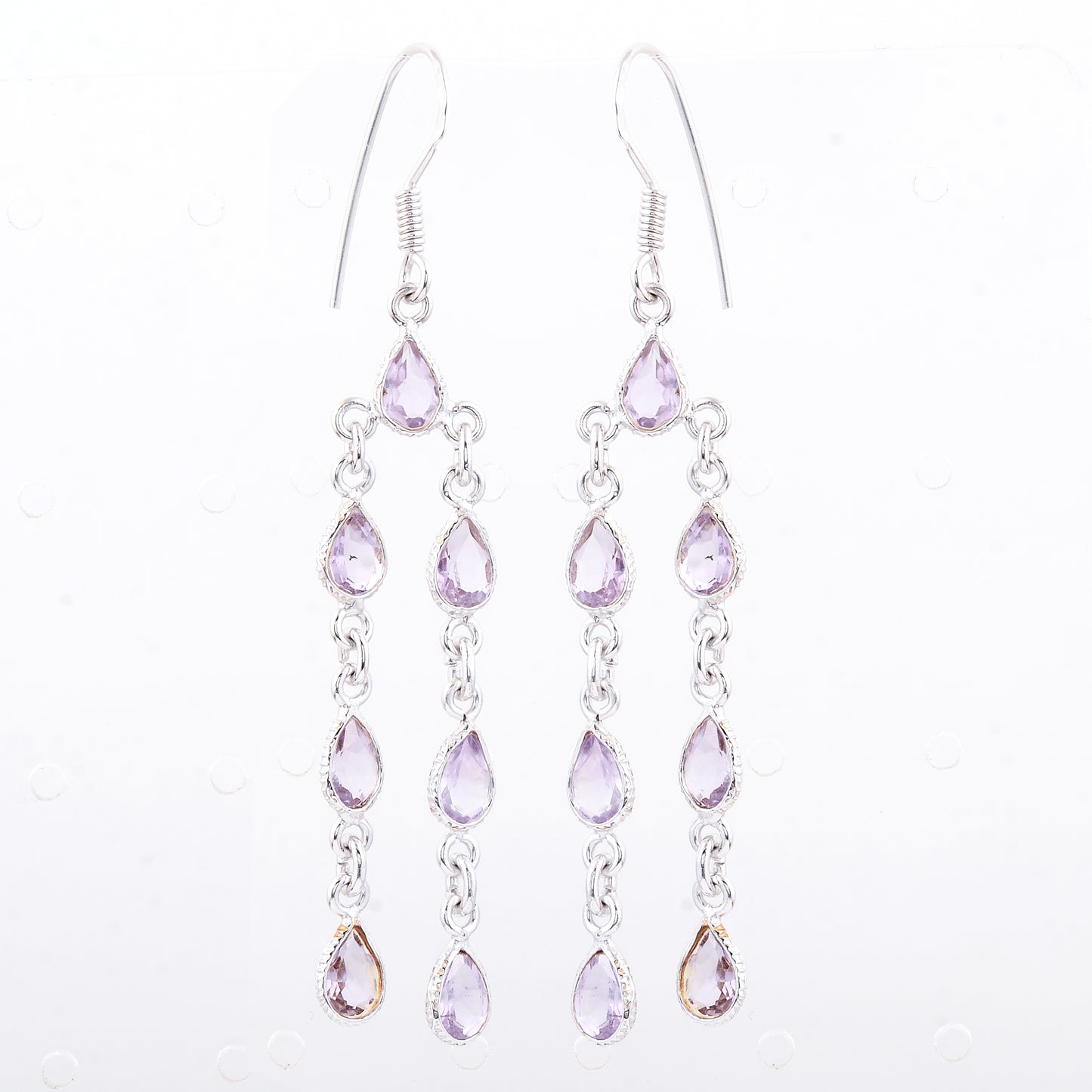 9.55 Ct Amethyst 925 Sterling Silver Earrings