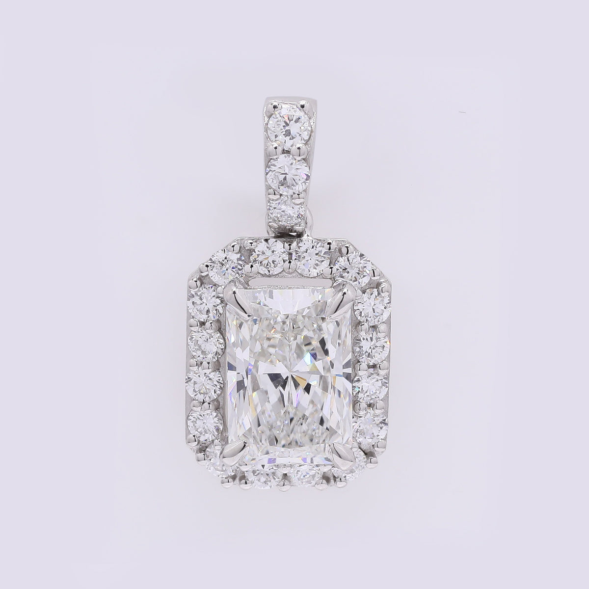 2.43 Carats Lab Grown Diamond 950 Platinum Pendant
