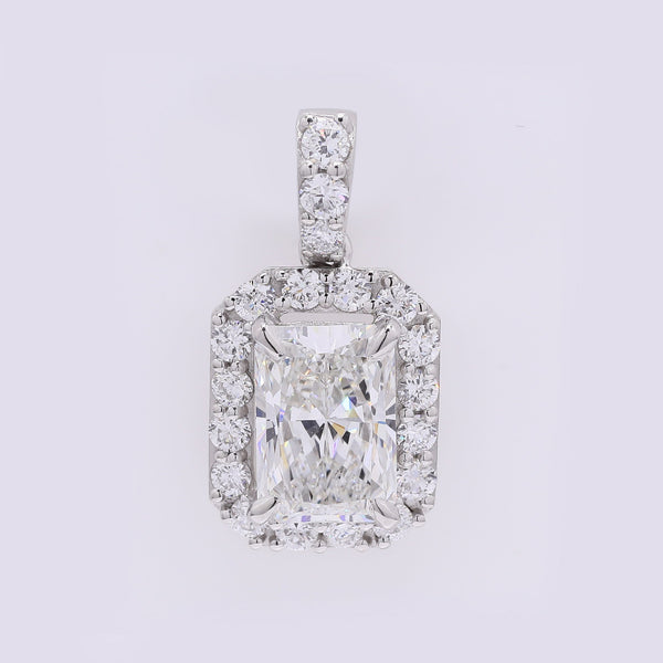 2.43 Carats Lab Grown Diamond 950 Platinum Pendant