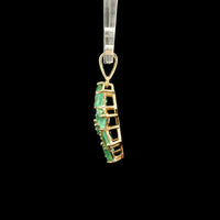 1.56 Ct Square Emerald 14K Gold Pendant
