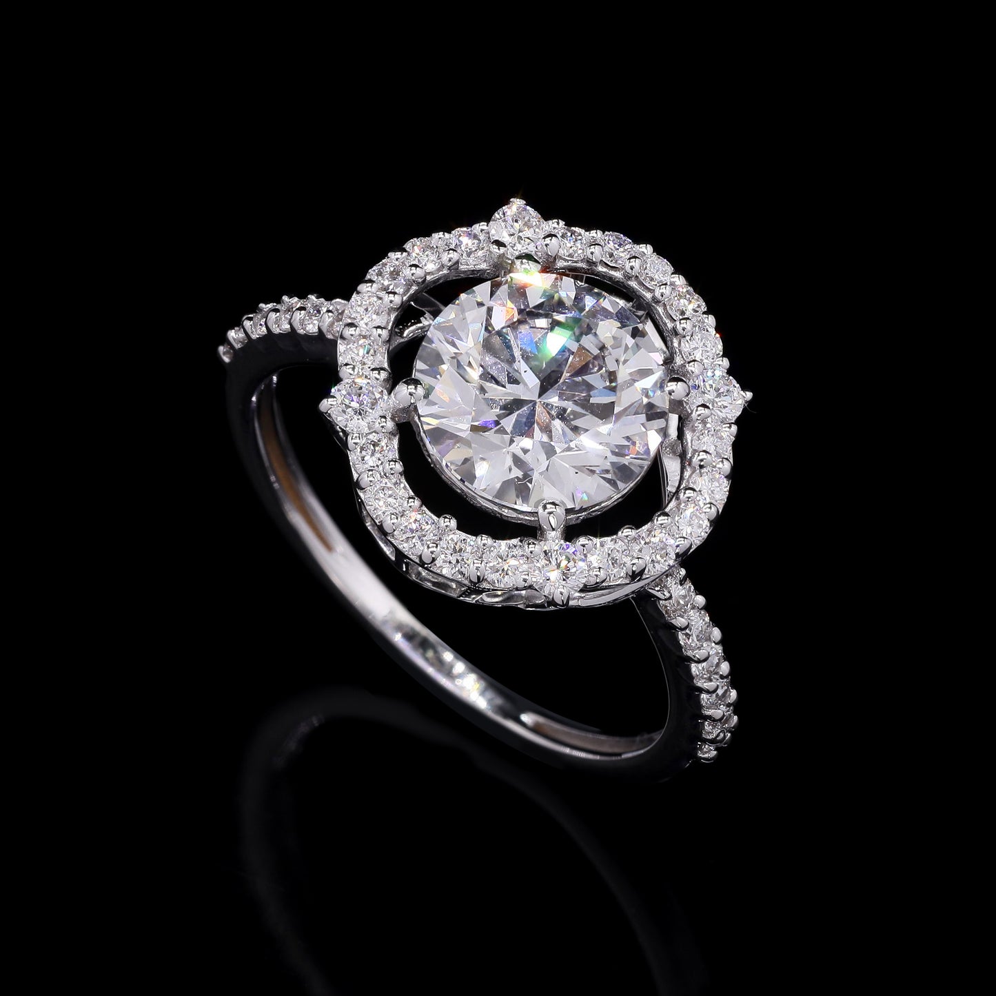 2.60 Carats Lab Grown Diamond 14K Gold Ring