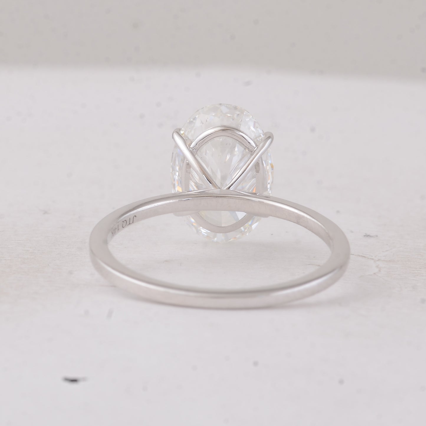 3.07 Carats Lab Grown Diamond 14K Gold Ring