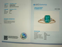 1.80 Ct Octagon Step Cut Natural Emerald 14K Gold Ring