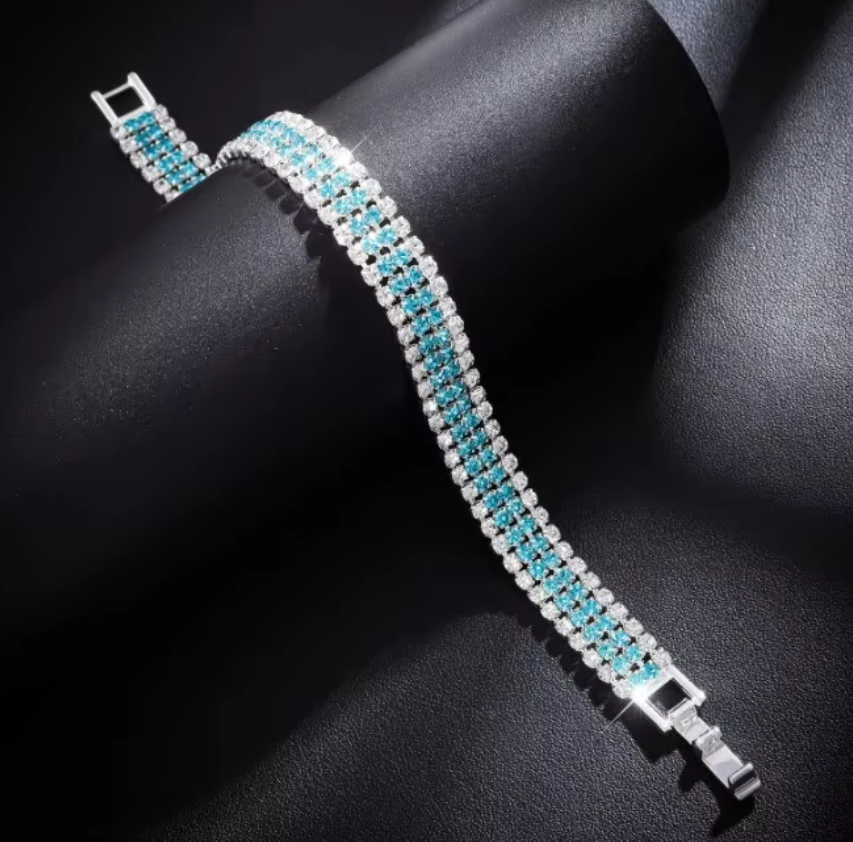 Cubic Zirconia Gold Plated Brass Bracelet