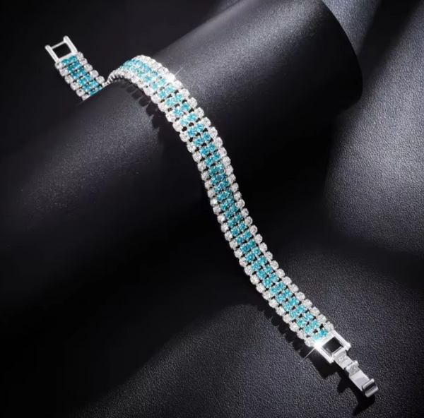 Cubic Zirconia Gold Plated Brass Bracelet