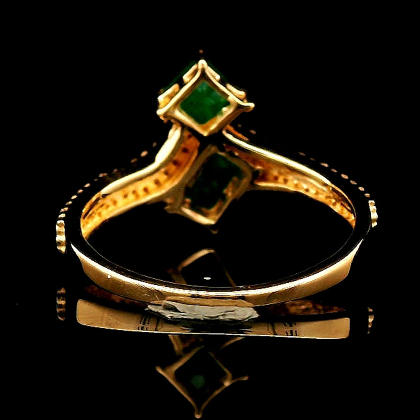 1.09 Ct Octagon Emerald 14K Gold Ring