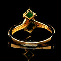 1.09 Ct Octagon Emerald 14K Gold Ring