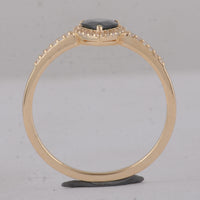 0.68 Ct Pear Sapphire 9K Gold Ring