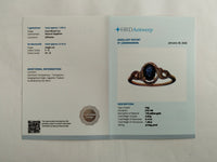 1.42 Ct Oval Mixed Cut Natural Sapphire 14K Gold Ring
