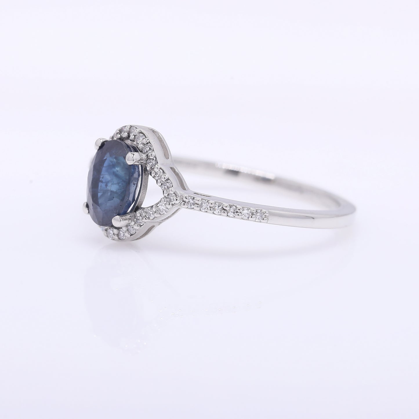 1.16 Ct Oval Mixed Cut Natural Sapphire 950 Platinum Ring