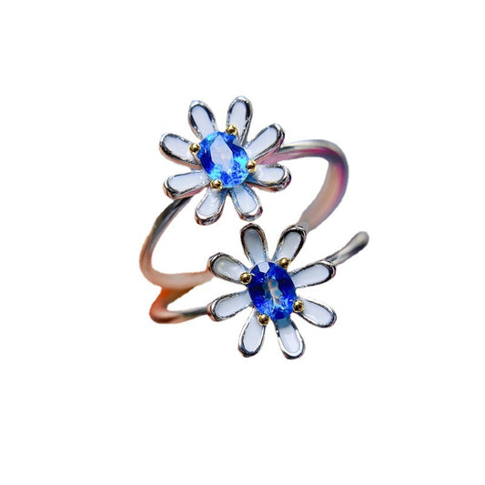 Blue Topaz 925 Sterling Silver Ring
