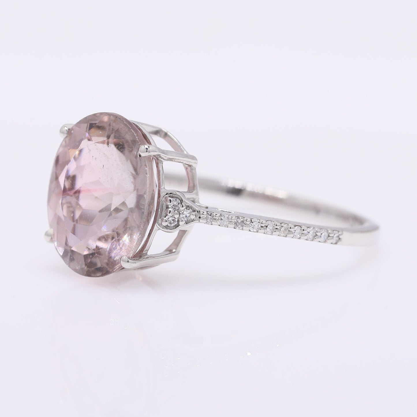 3.98 Ct Oval Mixed Cut Natural Tourmaline 950 Platinum Ring
