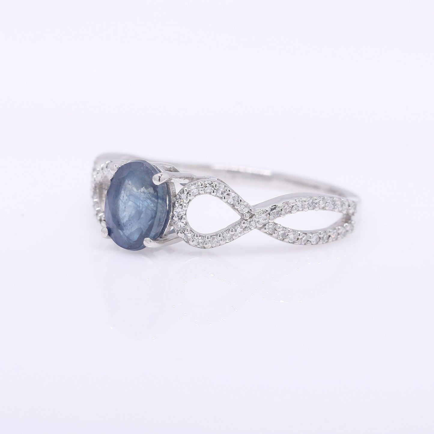 1.47 Ct Oval Mixed Cut Natural Sapphire 950 Platinum Ring